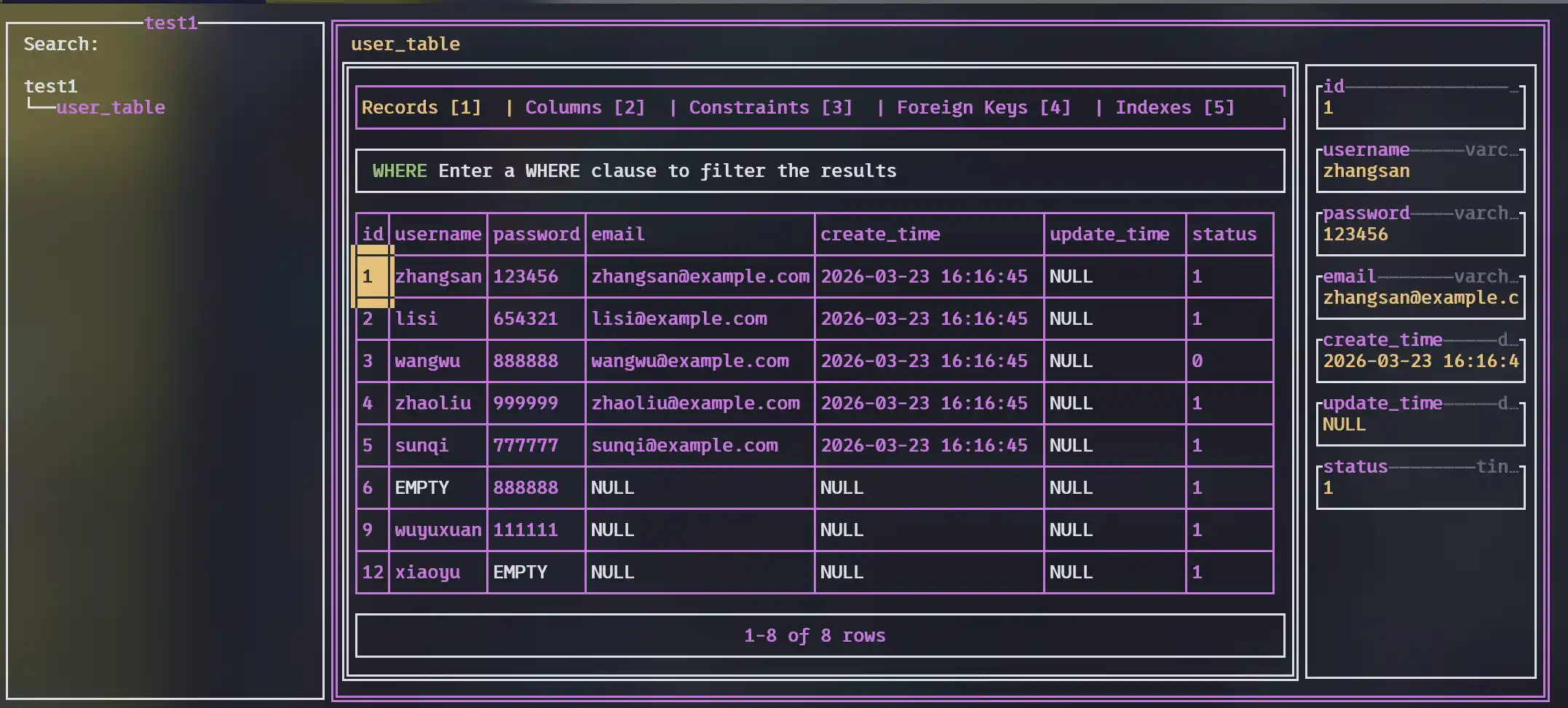 命令行数据库管理工具Lazysql使用体验 - 默认图片